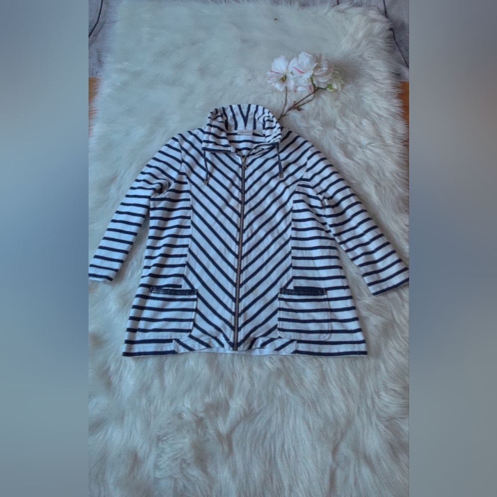Chico's Striped Women's Jacket Size 1 X